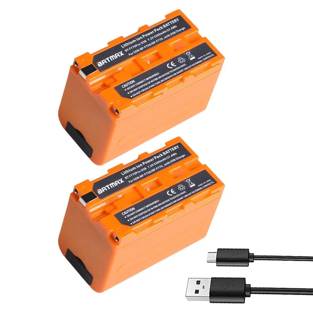 5200Mah USB Output NP-F750 F730 F770 Battery LED Power Indicator for Sony NP F960 F970 NP-F550 CCD-TRV58 V1J Z1