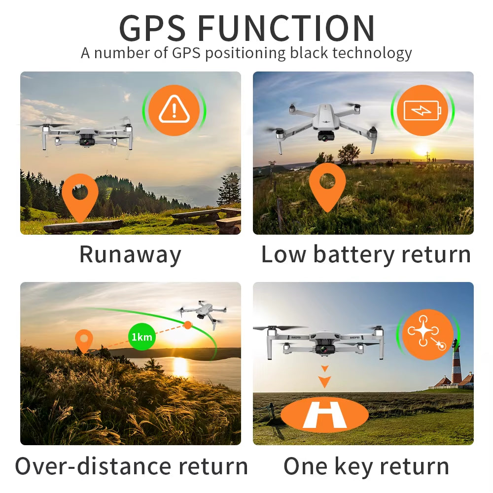 KF102 Max GPS Drone 4K Profesional FPV HD Camera KF102 Drones 2-Axis Gimbal Brushless Motor RC Quadcopter VS ZLL SG906 Max Pro2
