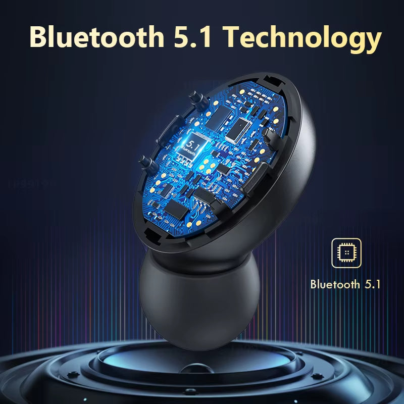 Wireless Headphones Touch Control Power Digit-Display Earphone Bluetooth Sport Waterproof Bluetooth Headphones with Mic