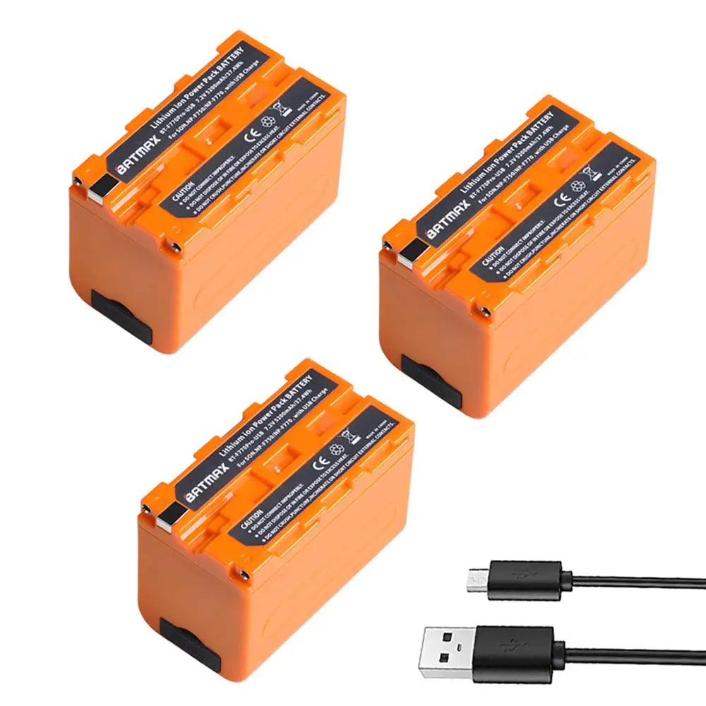 5200Mah USB Output NP-F750 F730 F770 Battery LED Power Indicator for Sony NP F960 F970 NP-F550 CCD-TRV58 V1J Z1