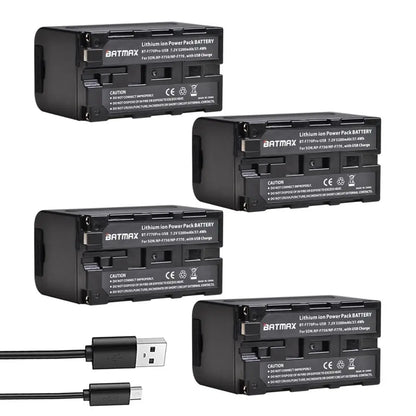 5200Mah USB Output NP-F750 F730 F770 Battery LED Power Indicator for Sony NP F960 F970 NP-F550 CCD-TRV58 V1J Z1