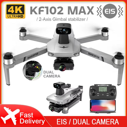 KF102 Max GPS Drone 4K Profesional FPV HD Camera KF102 Drones 2-Axis Gimbal Brushless Motor RC Quadcopter VS ZLL SG906 Max Pro2