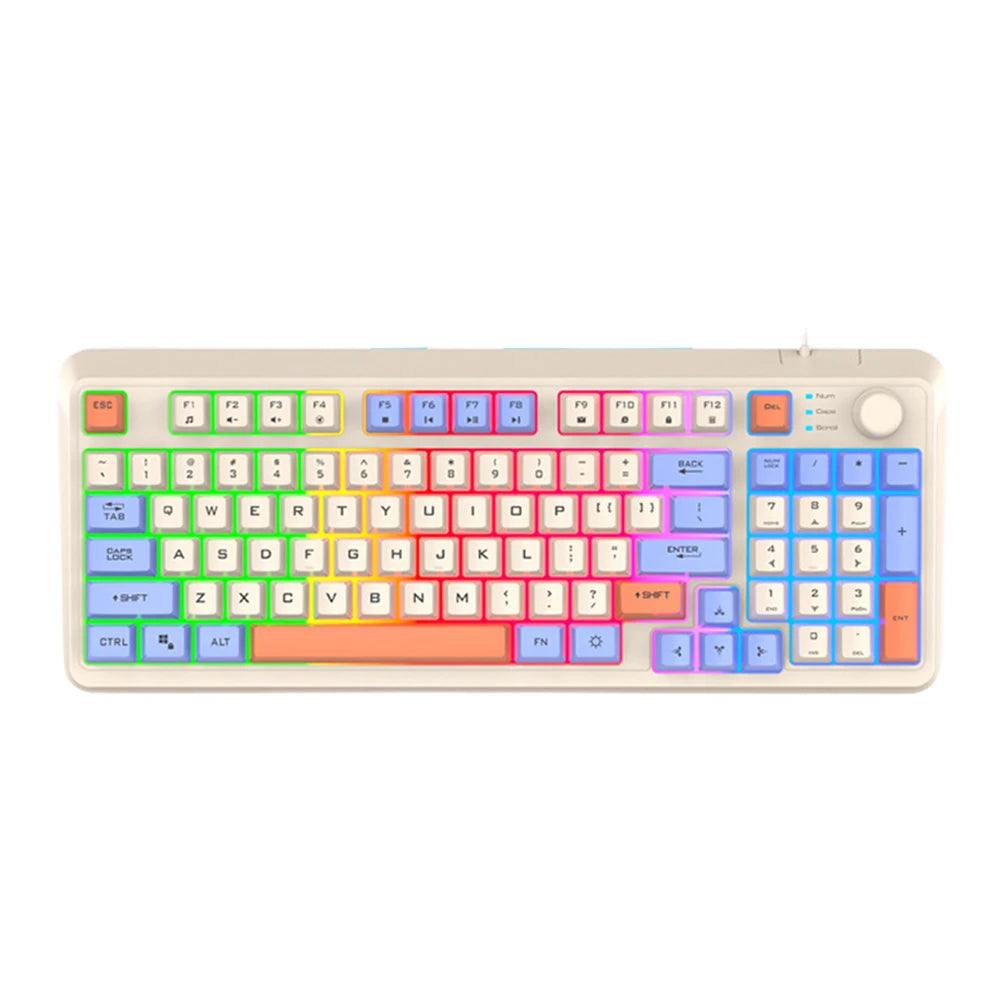RGB Bluetooth Keyboard and Mouse Rechargeable Wireless Keyboard for Ipad Tablet Android Ios Windows Rainbow Backlight Keyboard