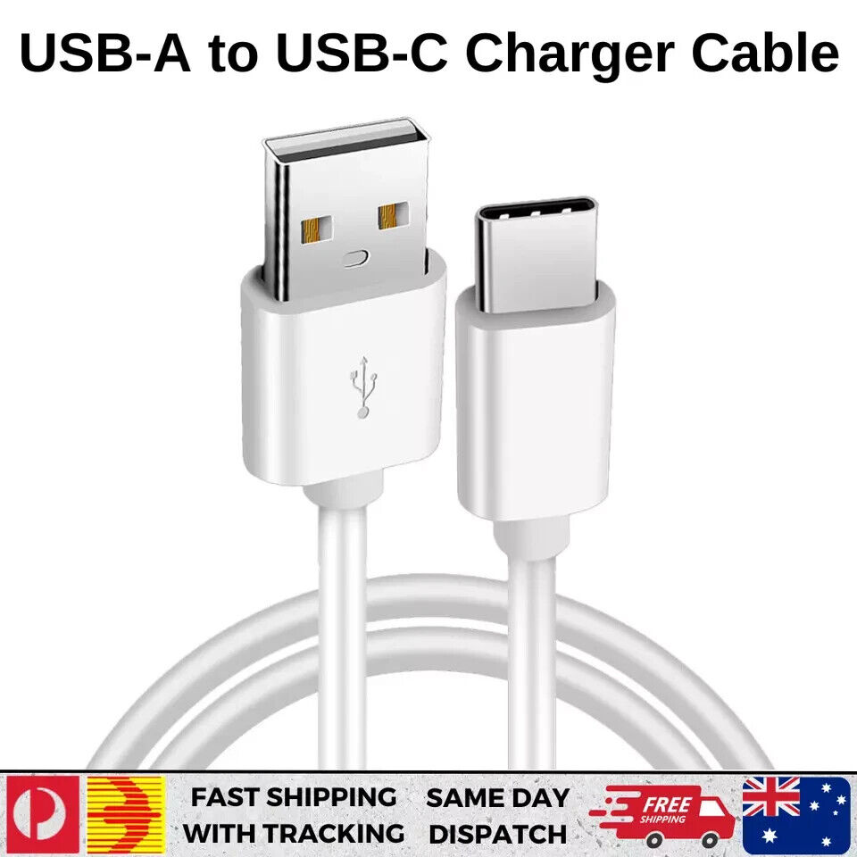 USB A to USB C Fast Charging Cable for Apple, iPhone, iPad, Samsung, and Google Devices