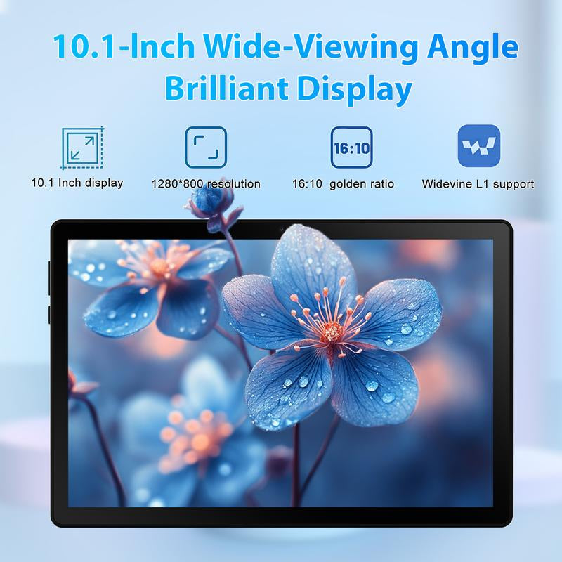 10.1-Inch Android 14 Octa-Core Tablet Set,12Gb RAM 64GB Rom,Face ID, Bluetooth,5Mp+8Mp Dual Camera,Wifi 6, 5000Mah Battery,5Mp+8Mp