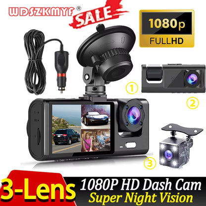 2/3 Channel Dash Cam for Car Front and Rear Camera 1080P Video Recorder Dashcam Black Box Car DVR Rear View Camera Car Accessory