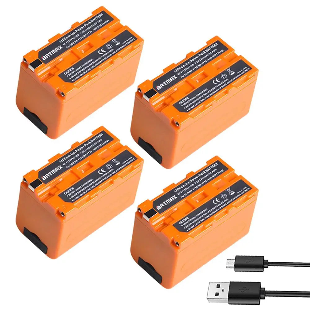 5200Mah USB Output NP-F750 F730 F770 Battery LED Power Indicator for Sony NP F960 F970 NP-F550 CCD-TRV58 V1J Z1