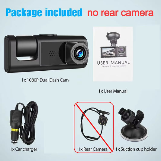 2/3 Channel Dash Cam for Car Front and Rear Camera 1080P Video Recorder Dashcam Black Box Car DVR Rear View Camera Car Accessory