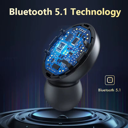 Wireless Headphones Touch Control Power Digit-Display Earphone Bluetooth Sport Waterproof Bluetooth Headphones with Mic