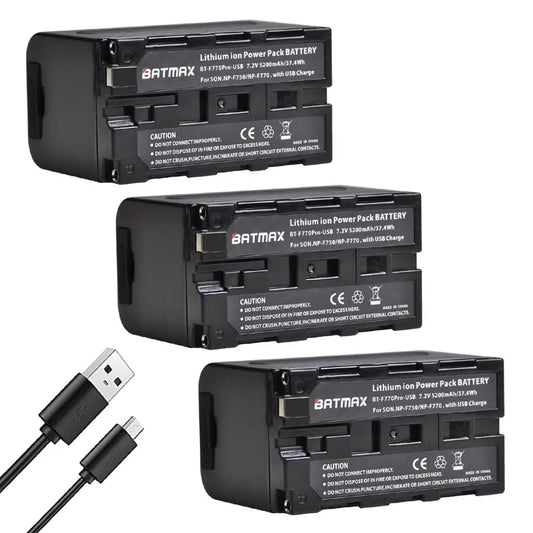 5200Mah USB Output NP-F750 F730 F770 Battery LED Power Indicator for Sony NP F960 F970 NP-F550 CCD-TRV58 V1J Z1