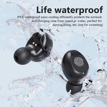 Wireless Headphones Touch Control Power Digit-Display Earphone Bluetooth Sport Waterproof Bluetooth Headphones with Mic