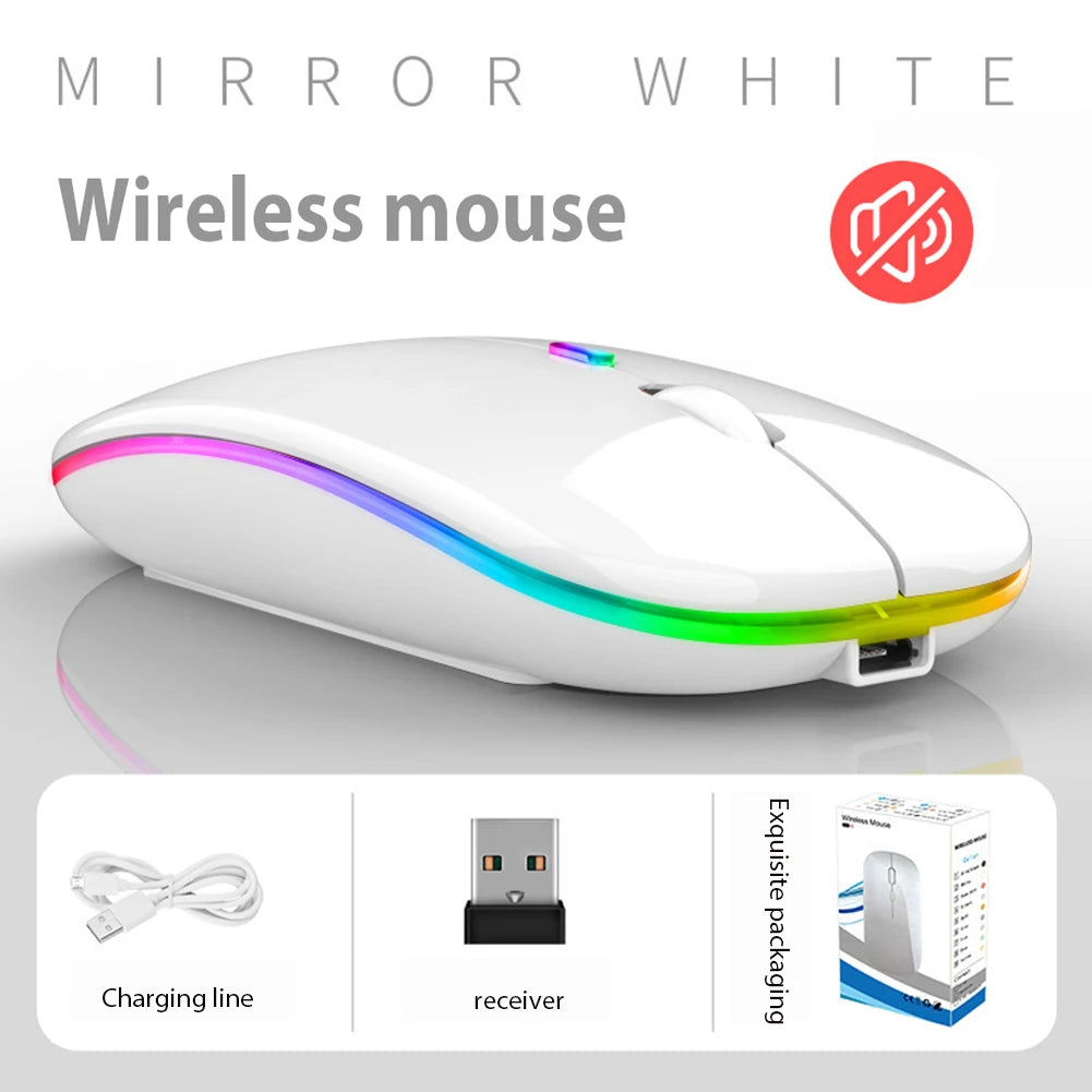 RGB Bluetooth Keyboard and Mouse Rechargeable Wireless Keyboard for Ipad Tablet Android Ios Windows Rainbow Backlight Keyboard