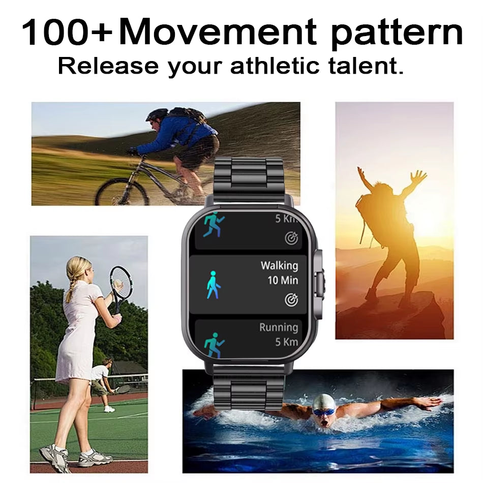 2024 New TWS 2-In-1 with Headset Smart Watch Bluetooth Call Men Watch GPS Track Smartwatch Heart Rate Monitor Play Music Watch